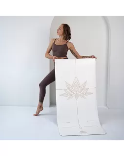 Коврик для йоги — Lotos White, с уроками от Елены Маловой